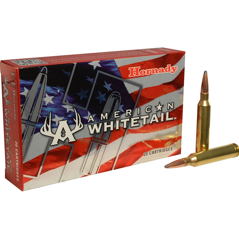 Hornady American Whitetail 7mm Rem Mag Ammo 154 grain Interlock Soft Point Box of 20 Rounds 80590