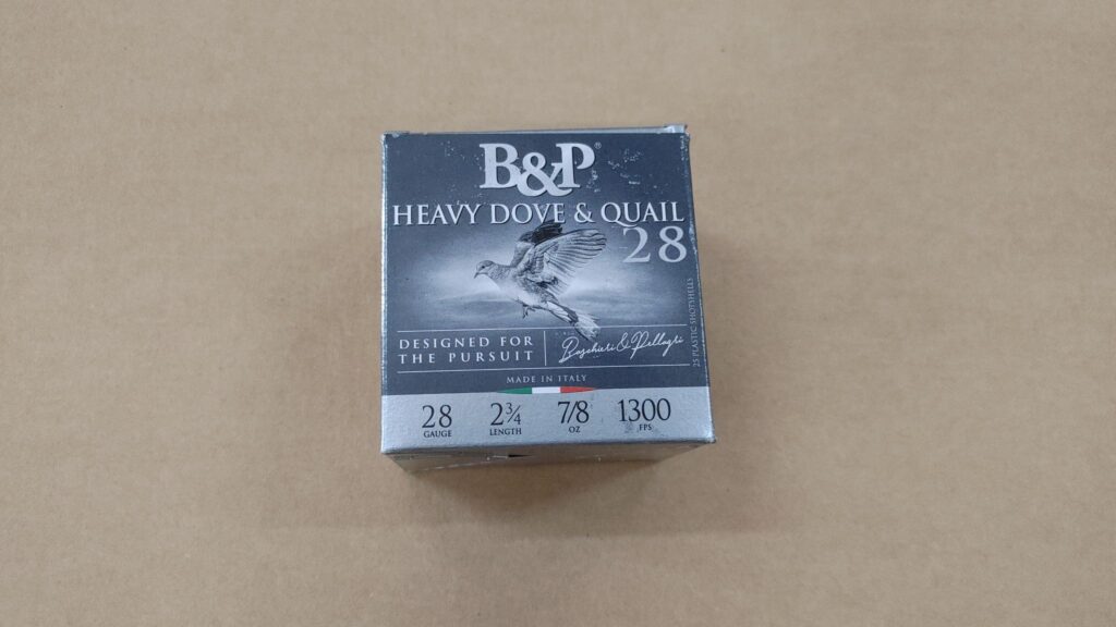 Baschieri & Pellagri Heavy Dove & Quail 28 GA Ammo 2-3/4″ 7/8 oz #7-1/2 Lead Shot Case of 250 Rounds 28BD75