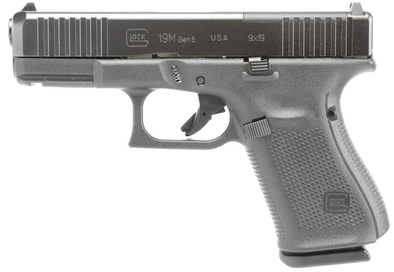 FBI Glock G19M Gen5 9mm MOS 15+1 (3) 4.02″, Black, Polymer Picatinny Rail Frame UMA195S203MOS