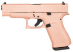 Glock PA4850204RG G48 Compact Slim 9mm Luger 10+1 4.17″ Black GMB Barrel, Rose Gold Serrated Slide, Rose Gold Cerakote w/Black Controls Polymer Frame w/Beavertail, Rose Gold Polymer Grip, Right Hand - View 1