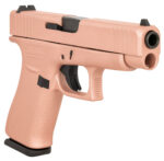 Glock PA4850204RG G48 Compact Slim 9mm Luger 10+1 4.17″ Black GMB Barrel, Rose Gold Serrated Slide, Rose Gold Cerakote w/Black Controls Polymer Frame w/Beavertail, Rose Gold Polymer Grip, Right Hand - View 3