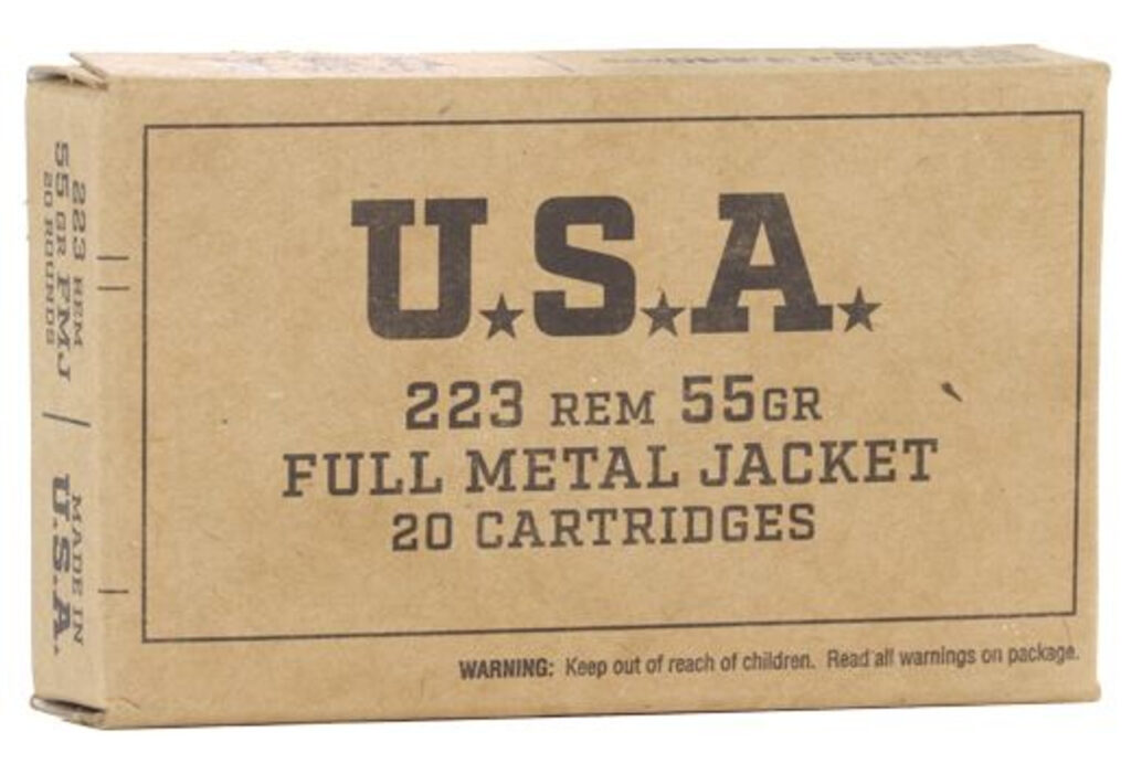 Winchester Service Grade 223 Remington Ammo 55 grain FMJ Case of 1000 Rounds (50 boxes of 20) SG223KW
