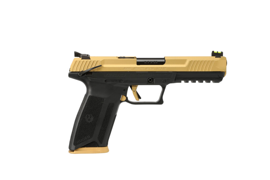 Ruger 57 5.7X28mm TALO Model Gold Slide 20 Round Capacity 16416