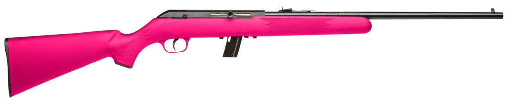 Savage Arms 40218 64 F 22 LR 10+1 21″, Blued Barrel/Rec (Drilled & Tapped), Pink Synthetic Stock