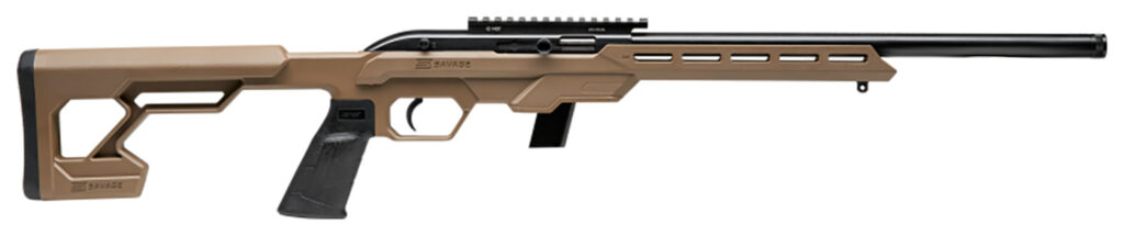 Savage Arms 45124 64 Precision 22 LR Caliber with 10+1 Capacity, 16.50″ Threaded Barrel, Chassis Flat Dark Earth