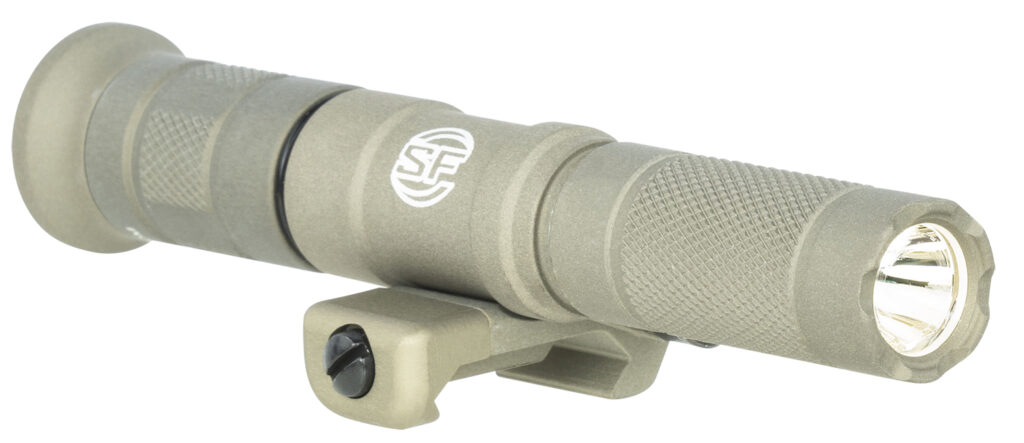SureFire M140ATNPRO Micro Scout Pro For Tactical Rifle 300 Lumens Output White LED Light 65 Meters Beam Picatinny/M-LOK Mount Tan Anodized Aluminum