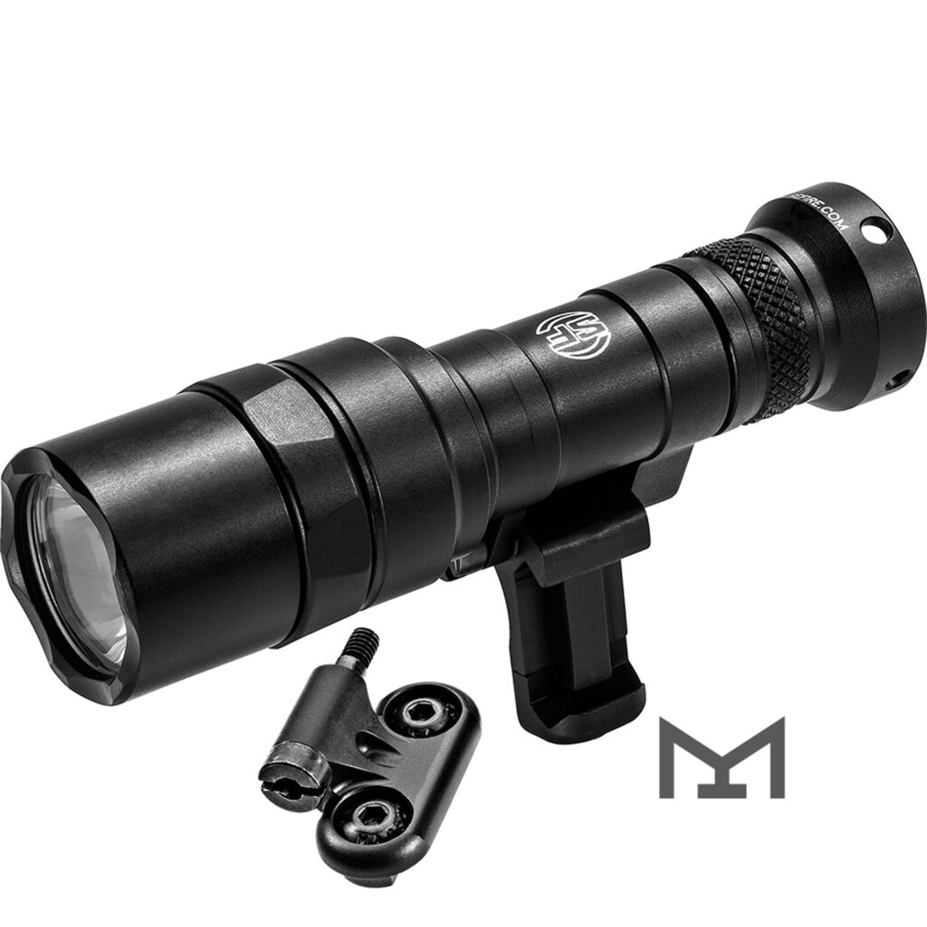 SureFire M340CBKPRO Mini Scout Light Pro Black Anodized Aluminum Rifle 500 Lumens White LED Bulb 175 Meters Beam