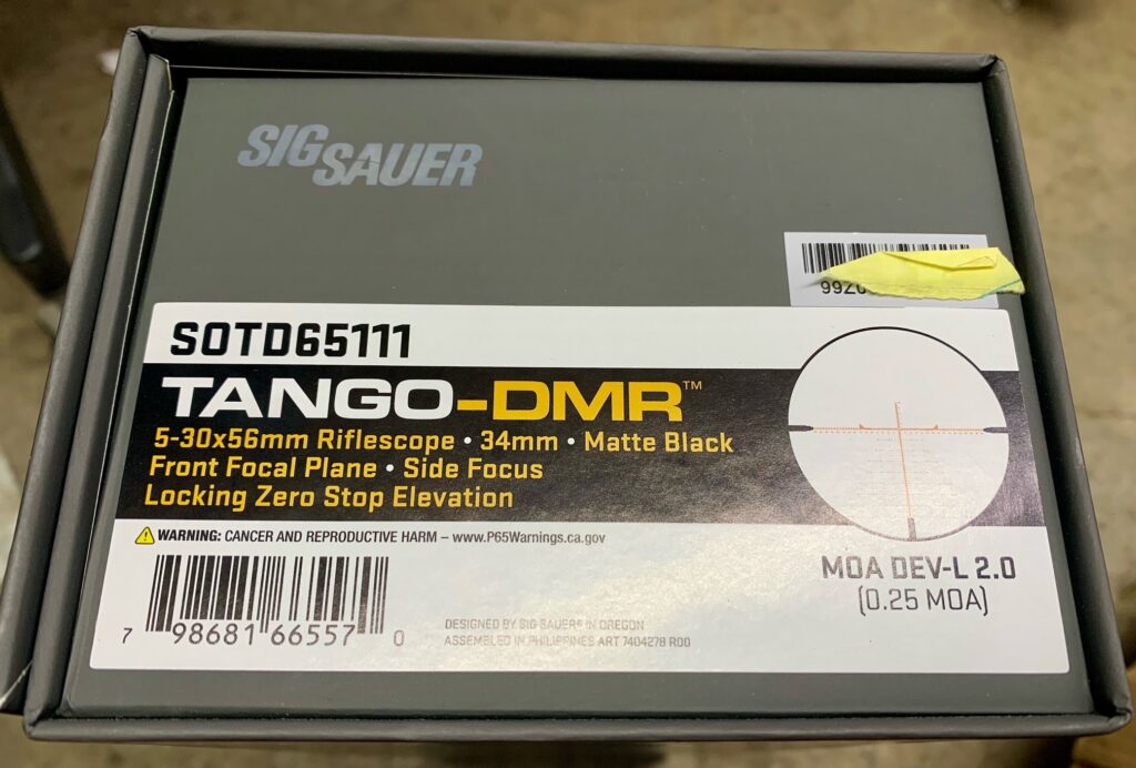 USED SIG TANGO-DMR 5-30X56 34MM FFP MOA BLK SOTD65111