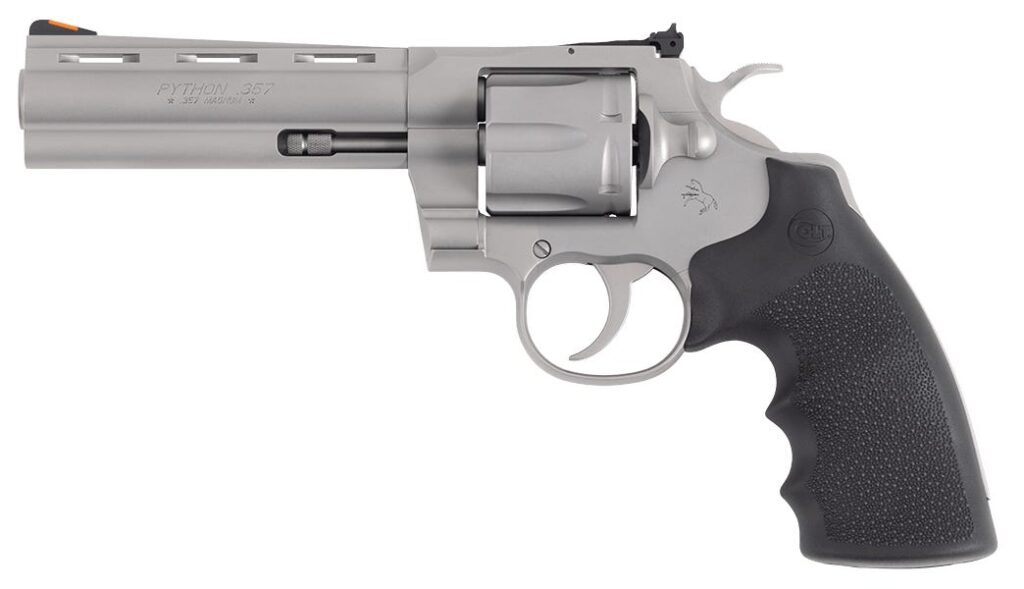 Colt Python 357 Mag Bead Blasted Stainless Finish 5″ Barrel PYTHON-SM5RTS
