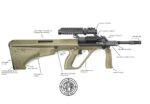 1 of 300 Steyr AUG A3AW (Alpine Warfare) 556 Green STG77 Special Forces 3X Optic AUG MAGS - View 4