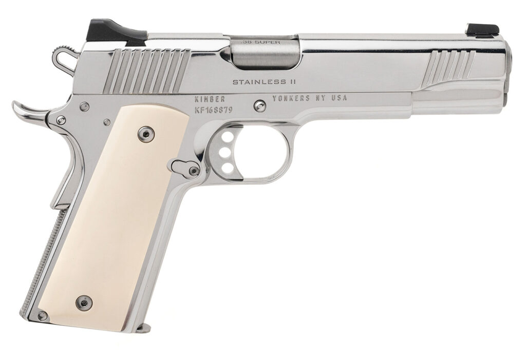 Kimber Stainless II 38 Super High Polished G10 Ivory Grips 5″ Barrel 3200397