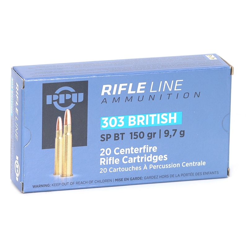 Prvia Partizan PPU Rifle Line 303 British Ammo 150 grain Soft Point Case of 200 Rounds PP303S1