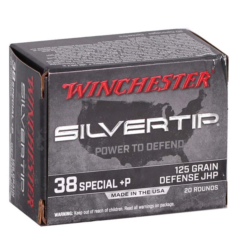 Winchester Silver Tip 38 Special +P Ammo 125 grain JHP Case of 200 Rounds W38PST