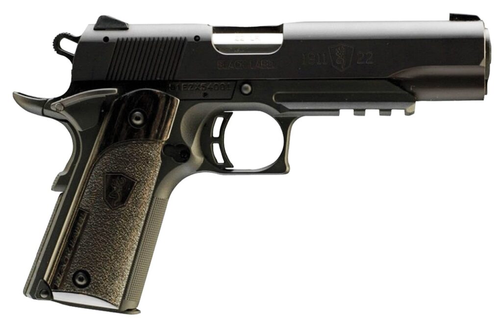 Browning 1911-22 Black Label 22 LR 4.25″ Barrel W/ Rail 051816490