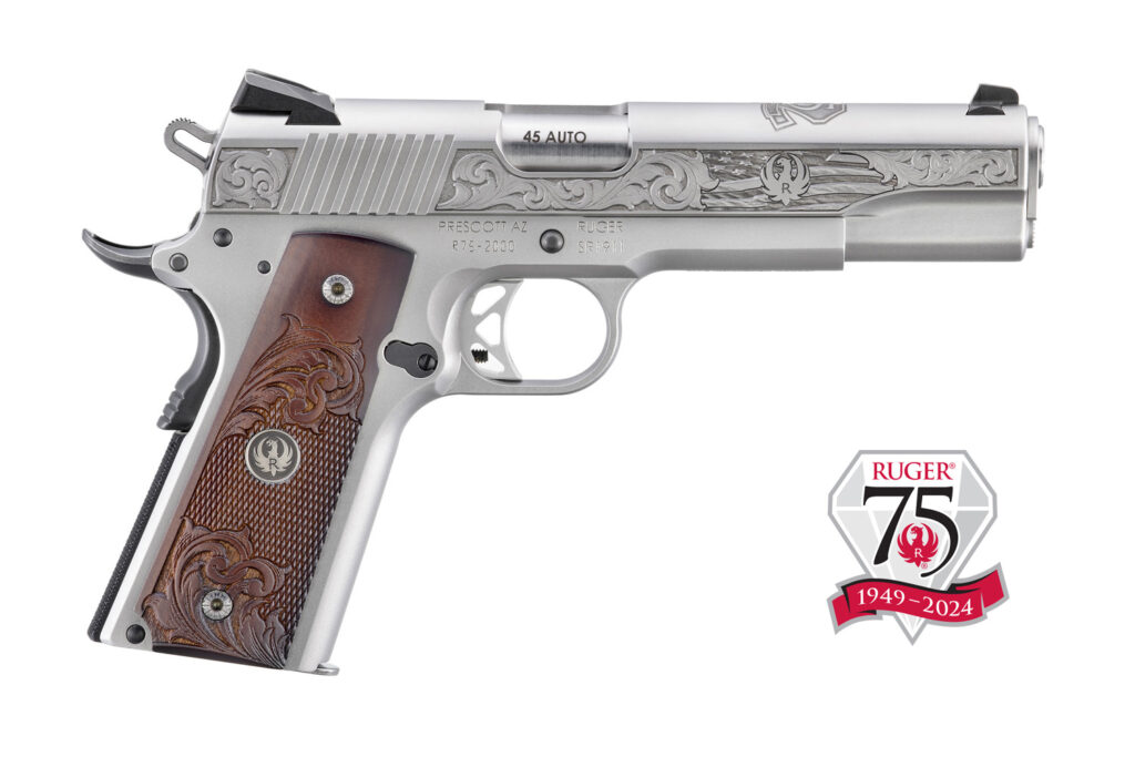 Ruger SR1911 75th Anniversary 1911 45 ACP Stainless Steel 5″ Barrel 6765