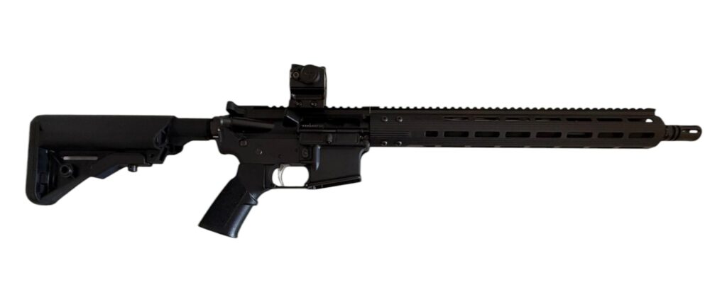 Pre Owned ALG Geissele El Jefe ALG 556 Nato 16″ Barrel W/ Warner & Swasey Red Dot 08-784B