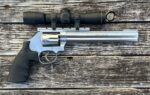 Smith & Wesson Model 647 17 HMR Stainless 8″ Barrel W/ Leupold M8-4X Scope - View 1