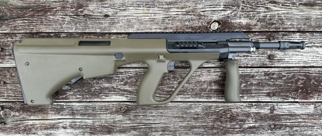 Steyr AUG A3 M2 556 Nato 16″ Barrel OD Green Nato Stock AR Mag AUGM2GRNNATOEXT