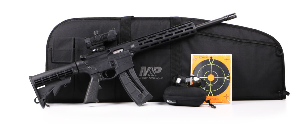 SMITH & WESSON M&P15-22 SPORT OR W/RED DOT .22LR 16.5″ 25 Rd BLACK RIFLE 13644