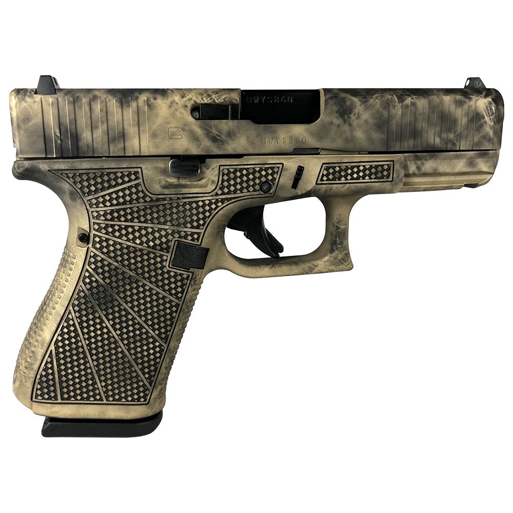 Glock 19 Gen 5 9mm Marble Stipple Frame 15 Round Capacity G19 PA195S203MBSF