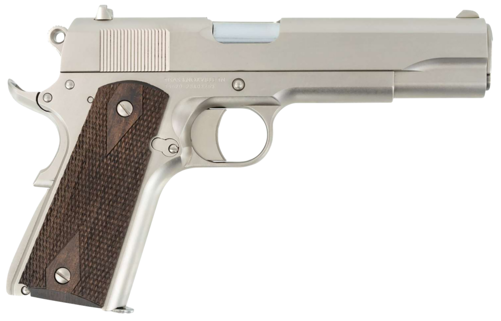 SDS Imports Stakeout 1911A1 38 Super / 9mm Nickel 5″ Barrel 10100562
