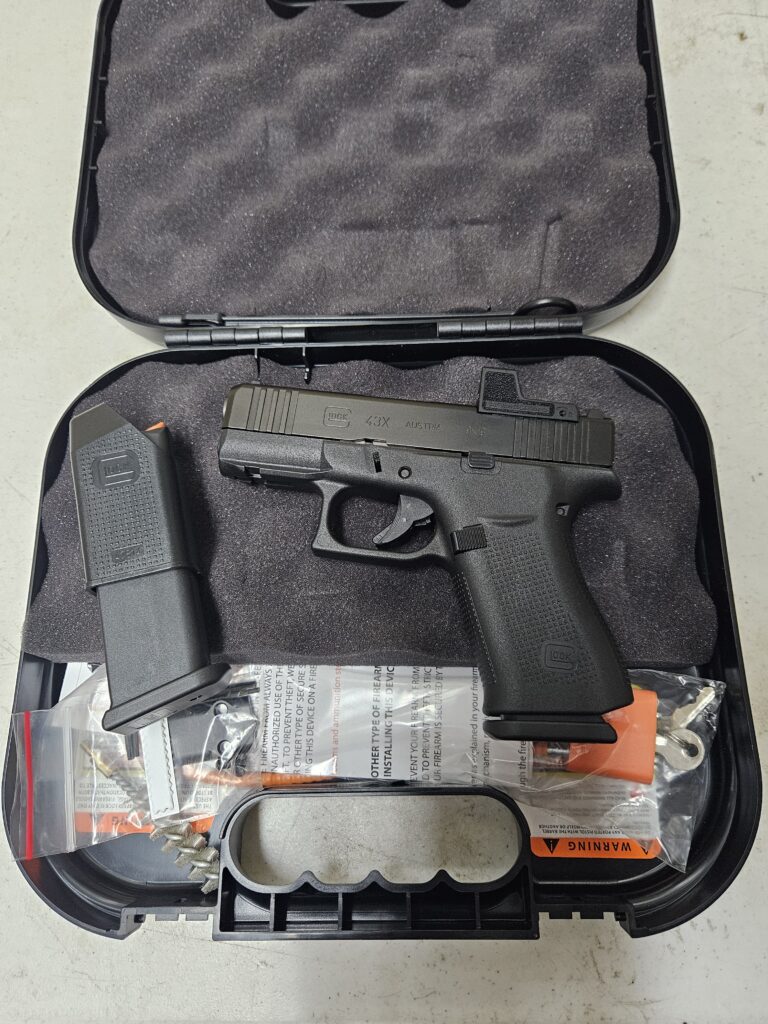 GLOCK 43X MOS 9MM 3.39″ BARREL 10-ROUNDS With Romeo Zero OPTIC RMR