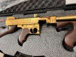Blem Auto Ordnance Thompson 1927A1 Deluxe 45 ACP Gold Tiger Stripe Tommy Gun - View 8