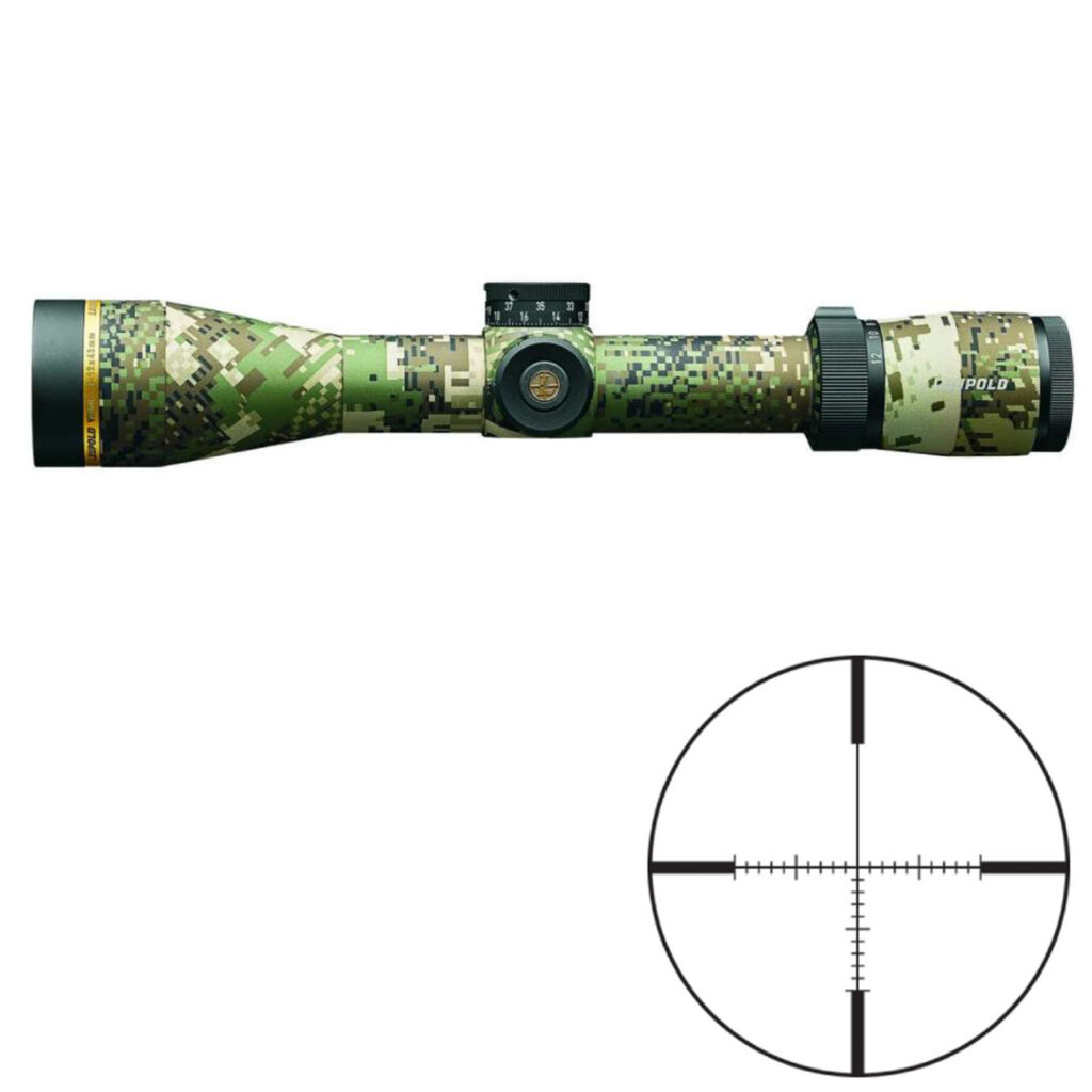 Leupold 172955 VX-6HD CDS-IL 2-12x 42mm Obj 56.50-9.60 ft @ 100 yds FOV 30mm Tube Sitka SubAlpine Camo Finish Illuminated Tri-MOA (SFP)