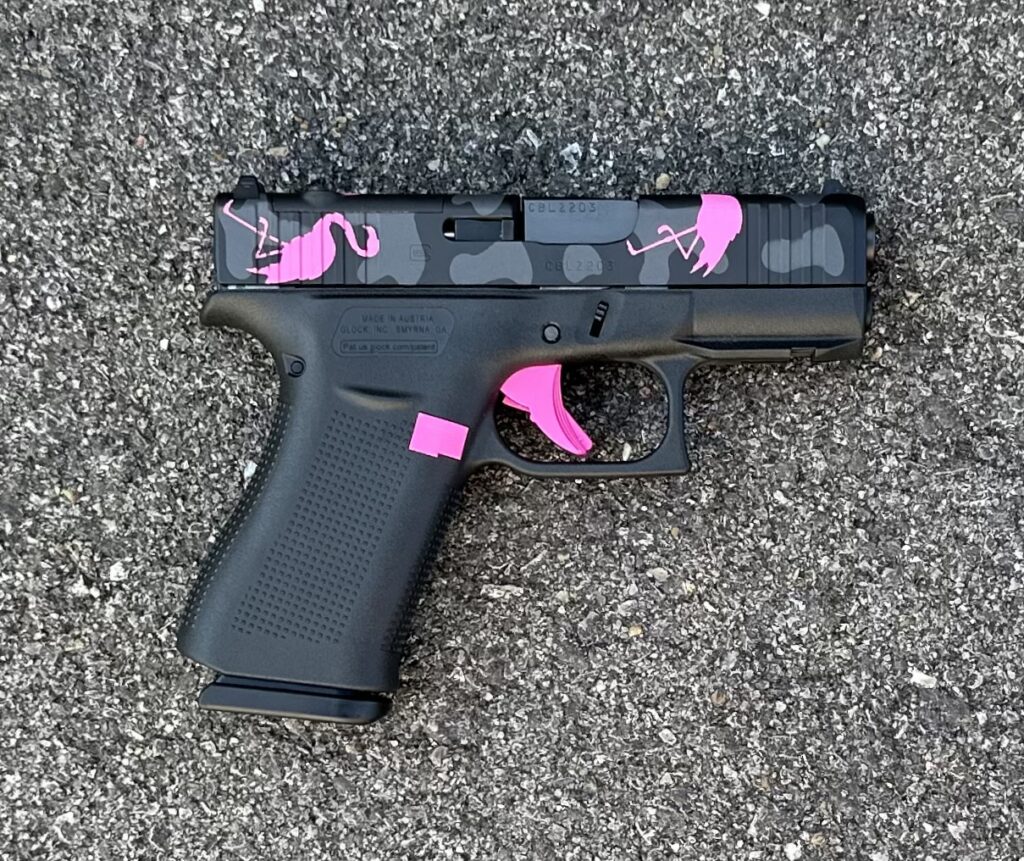 Glock 43x 9mm MOS Optics Ready Miami Mingo Flamingo PX4350204FRMOS-MM