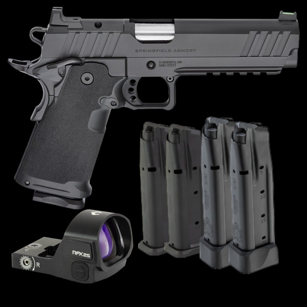 Springfield Prodigy 9mm W/ Viridian RFX25 Green Dot 5″ Barrel 5- Mags PH9119AOS-RFX
