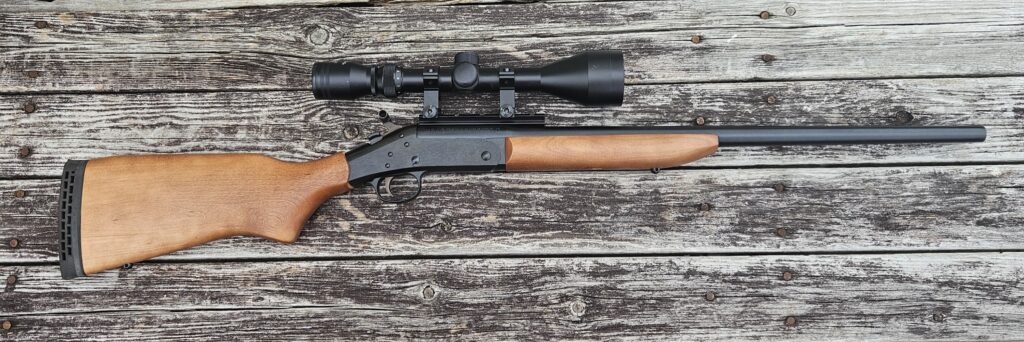 H&R 1871 Handi Rifle .243 Winchester Single Shot Rifle With NikkoStirling 3×9 Optic
