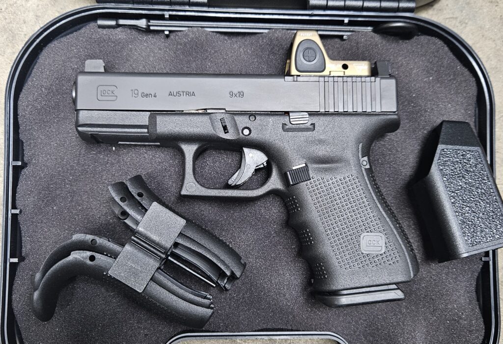 Used Rebuilt Glock 19 9mm W/ FDE Trijicon RMR RM06 3.25 MOA