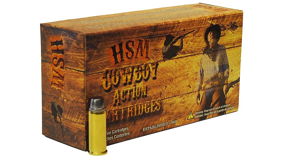 HSM Cowboy Action 44-40 Ammo 200 grain RNFPH Case of 500 Rounds 44-40-1-N