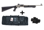 Citadel PAT 12 Ga Pump Action Pistol Grip Nickel Finish FRPAT1220NKL Red Dot, & Double AR-Case Bundle - View 2
