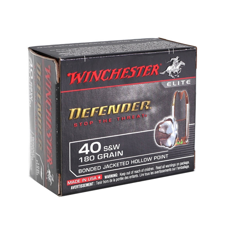 Winchester PDX1 40 S&W Ammo 180 grain Bonded JHP Case of 200 Rounds S40SWPDB1