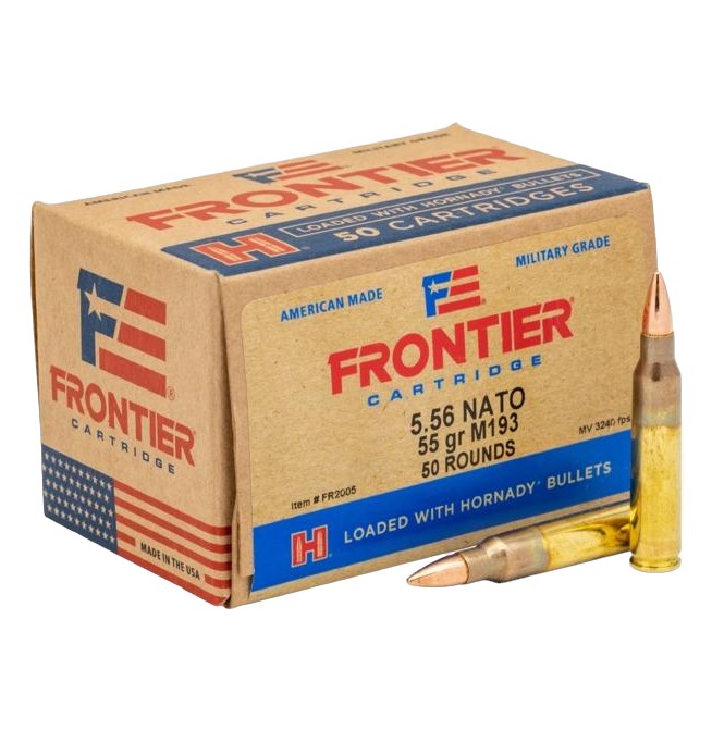 Hornady 5.56×45 (5.56 NATO) Ammo 55 Grain FMJ Case of 500 Rounds FR2005