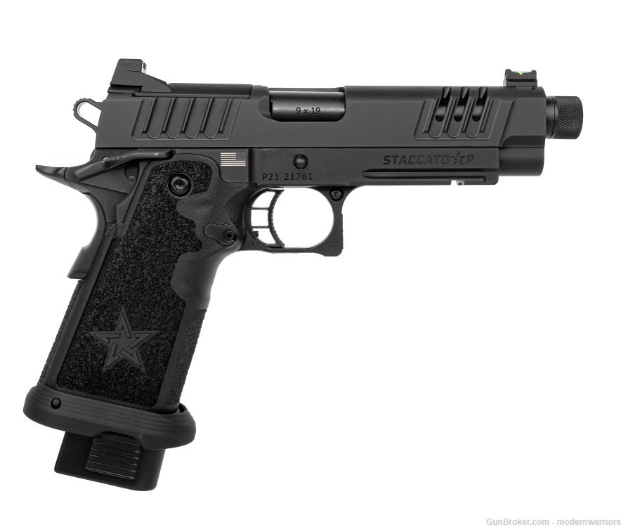 Staccato P 9mm DPO Optics Ready CS Frame DLC Threaded Barrel X-Serrations