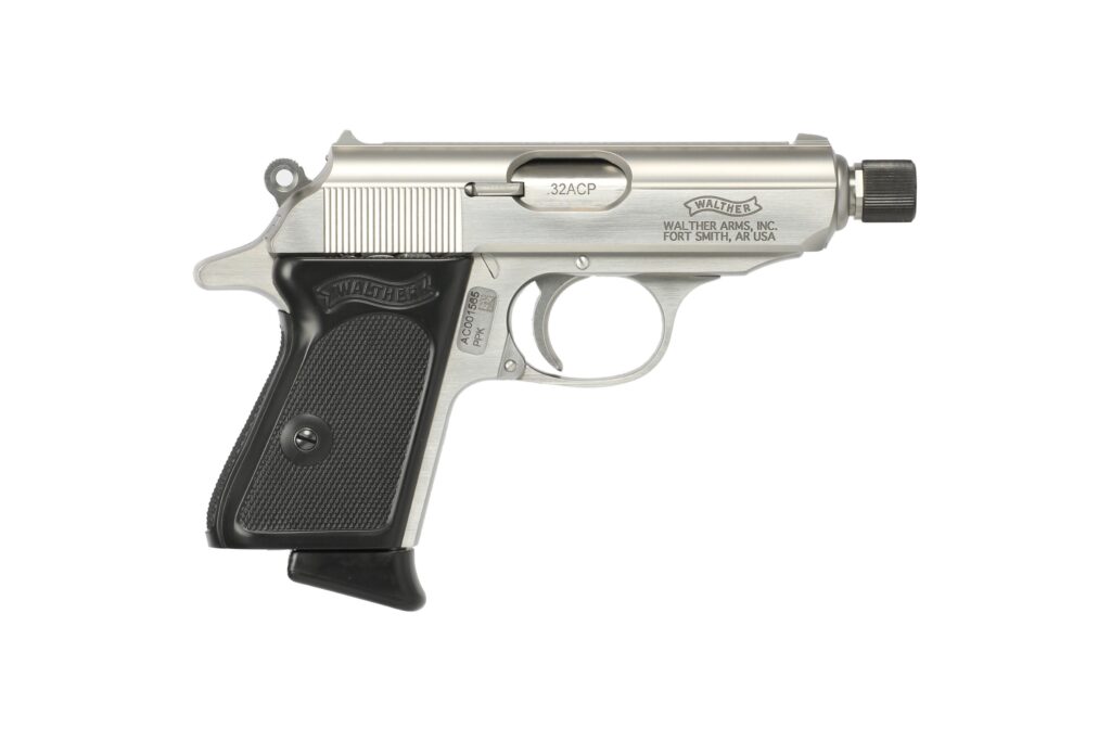 Walther PPK 32 ACP Stainless Steel Threaded Barrel 6 Round Capacity 4796060