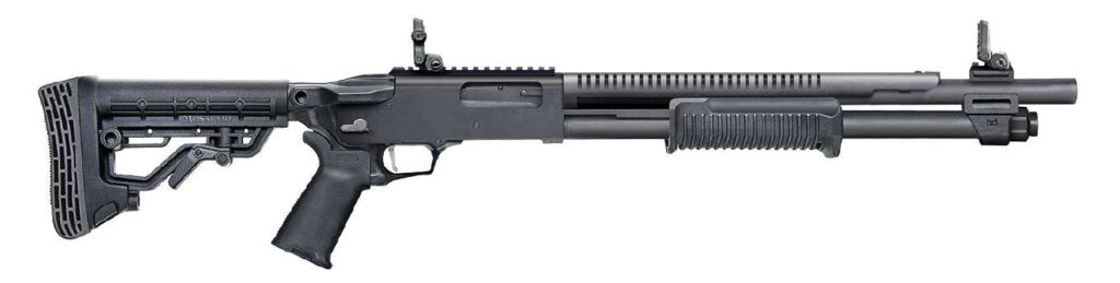 Mossberg 590R 12 Ga Pump Action 18″ Barrel Flip Up Sights 6- Shot Adjustable Stock 50762