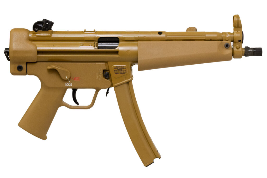 HK Heckler & Koch SP5 9mm 8.9″ Barrel RAL8000 FDE Finish 81001078