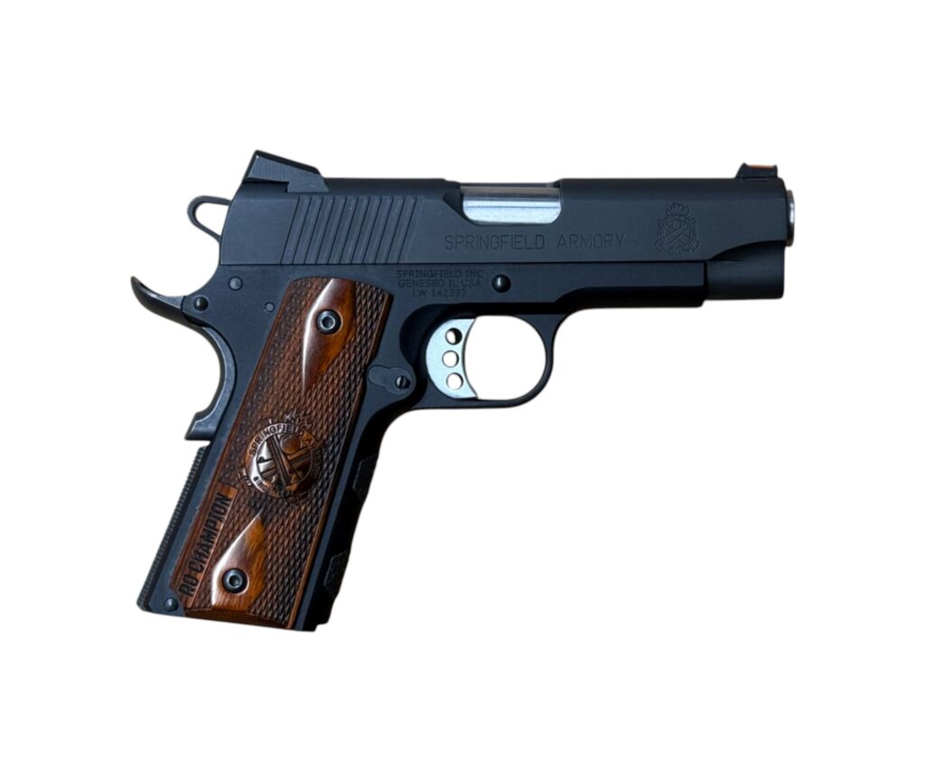 Springfield 1911 Range Officer Champion 9mm Pistol – 4″ Barrel, Cocobolo Grips, Parkerized Finish