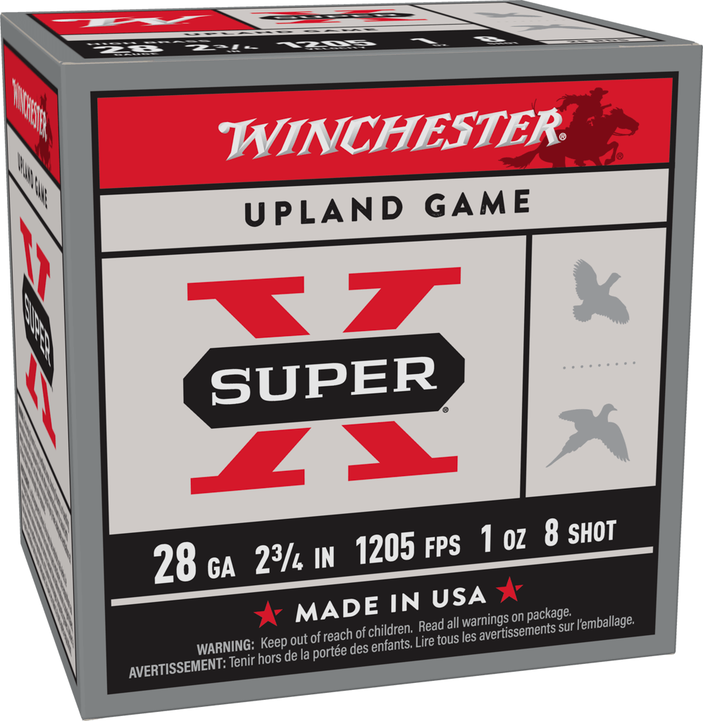 Winchester Super-X High Brass 28 GA Ammo 2-3/4″ 1 oz #8 Lead Shot Case of 250 Rounds X28H8