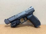 USED Canik TP9SFX 9mm Pistol – Tungsten Finish, Compensator, (2) 20-Round Mags, Kydex Holster – HG3774G-N - View 4