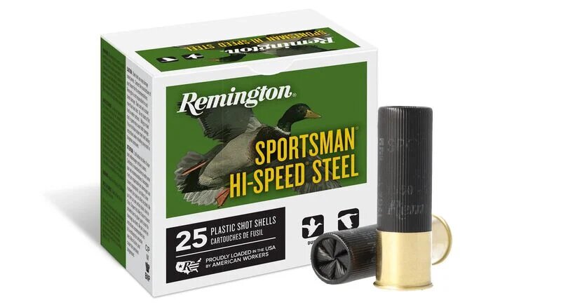 Remington Sportsman Hi Speed Steel 12 GA Ammo 3″ 1-1/8 oz #2 Shot Case of 250 Rounds 20977