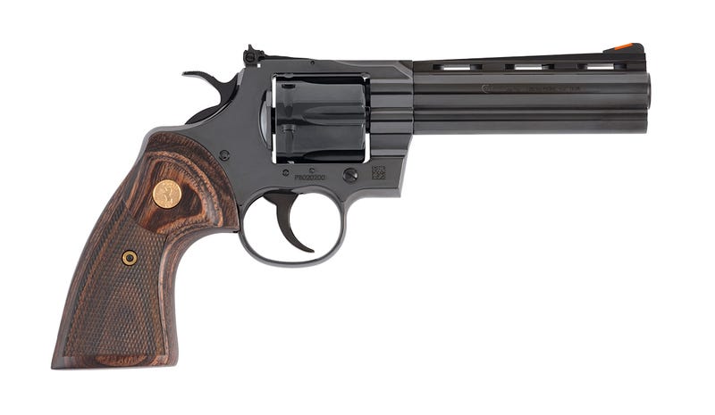 Colt Python 357 Mag Blued 5″ Barrel Walnut Grips PYTHON-BP5WTS