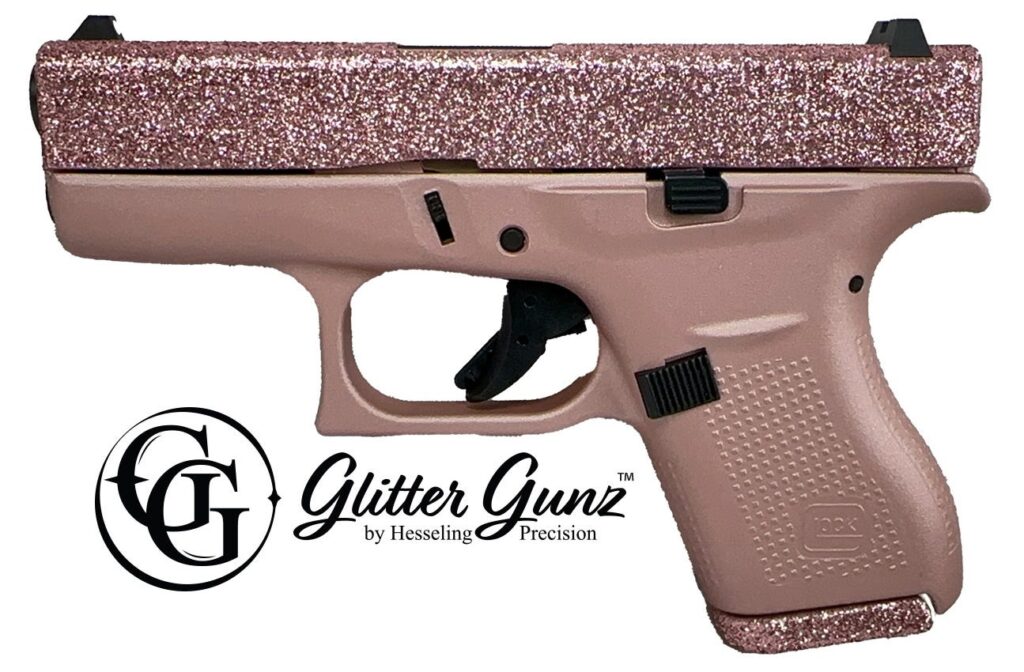 Glock 42 380 ACP Rose Gold Glitter Gunz 6- Round Capacity UI4250201RGGG