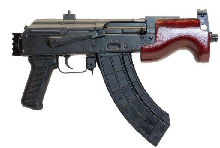 Century Arms Mini Draco 7.62X39 6.25″ Barrel Red Furniture HG2137PR-N