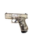 Used Glock 43X 9mm – Custom “Donald J. Trump” Engraved Edition, Gold Cerakote - View 2