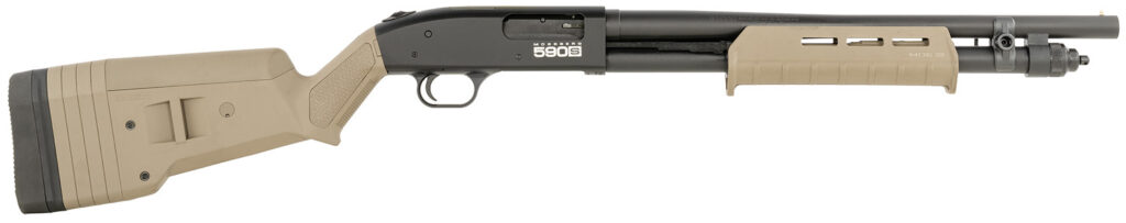 Mossberg 590S Compact 12 Ga Pump Action 18″ Barrel 9- Shot FDE Magpul Furniture 590 51608