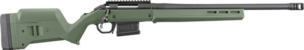 Ruger American 308 Magpul Hunter Stock OD Green 20″ Threaded Barrel 26935